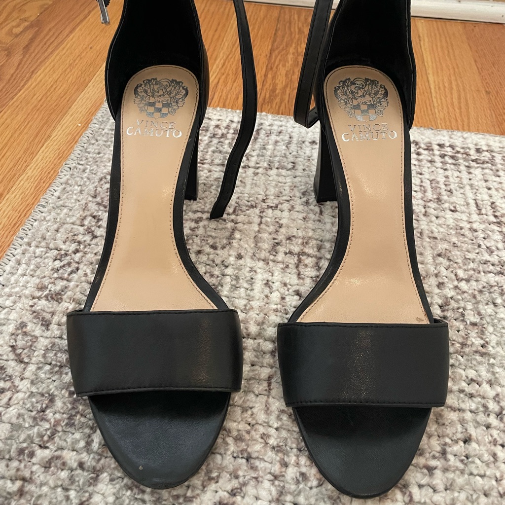 Vince Camuto Black Leather Heels